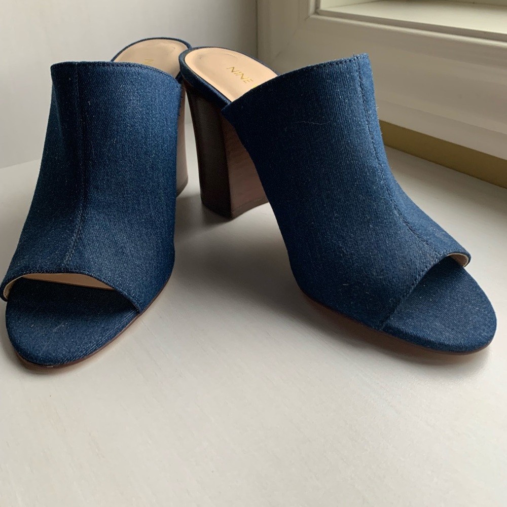 denim mules